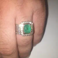 انگشتر جواهر  زمرد  پنج شیر افغانستان  رنگ خاص