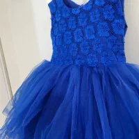 لباس عروس دخترانه آبی کاربنی مناسب ۲ تا ۴ سال|کفش و لباس بچه|خاوران, |دیوار