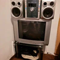 تلوزیون ظبط سه دیسک و ظبط کوچیک