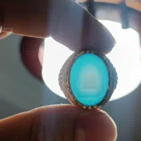 انگشتر نقره عقیق ابی|کلکسیون اشیاء عتیقه|تهران, باشگاه نفت|دیوار