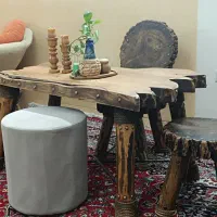میزوصندلی چوب گردو بسیار شیک وتمیز