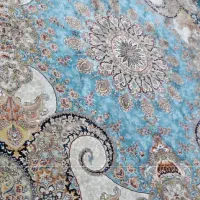 فرش  ۱۲متری  ابی و ۹متری گردویی