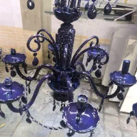 لوستر طرح باکارت سرمه ای|لوستر و چراغ آویز|کاشان, درب باغ|دیوار