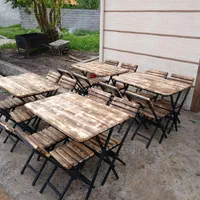 صندلی ، میز کمجا نرده ای ۶۸۲ a (چوب فلز)|میز و صندلی غذاخوری|رشت, حومه رشت|دیوار