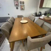 میز و صندلی ناهارخوری ۸ نفره شرکتی آنیسا چوب
