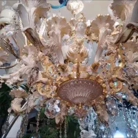 لوستر شاخه آرامیس سفید طلا بیست شعله