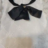 پیراهن آستر دار نخی خامه دوزی ۱۱تا۱۳ سال