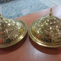 دو عدد مغربی بزرگ طلایی نو نو بدون هیچ استفاده ای