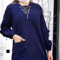 شومیز مخمل یقه گردنبندی