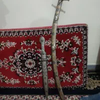 شمشیر.خنجرانتیک تمام نقره‌.نقره طلاکوب ،کلکسیونی ب|کلکسیون اشیاء عتیقه|کرج, اصفهانی‌ها|دیوار