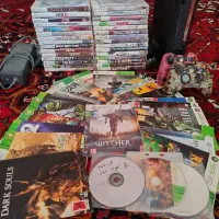 xbox 360 elite 120gb کپی خور دو دسته اصلی