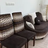 سرویس مبل ۸نفره و میز نهارخوری ۴نفره و میز جلومبلی|مبلمان خانگی و میز عسلی|دزفول, |دیوار