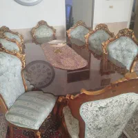 مبل سلطنتی و نهار خوری به همراه بوفه|مبلمان خانگی و میز عسلی|خلخال, |دیوار