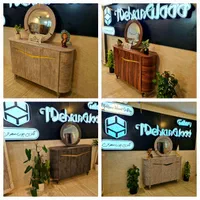 آینه و کنسول مدل بغل گرد طرح خطی وکیوم شرکتی آیینه|بوفه، ویترین، کنسول|مشهد, خواجه ربیع|دیوار