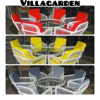 میزوصندلی باغی /نیم تنه مربع /میز شیشه خور