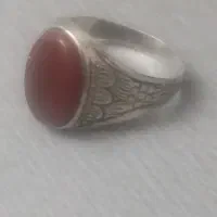 انگشتر نقره وعقیق