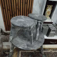 میز گرد تحریر طوسی بچگانه