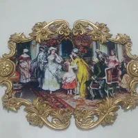 تابلو مخمل نو گلدان قدیمی سرویس چوب گردو