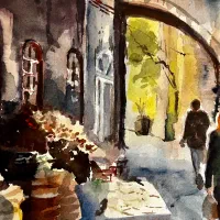 نقاشی آبرنگ|تابلو، نقاشی، عکس|تهران, شهرک غرب|دیوار