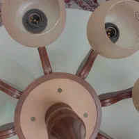 لوستر۸شاخه چوبی درحدنو|لوستر و چراغ آویز|کرج, شهرک فهمیده|دیوار