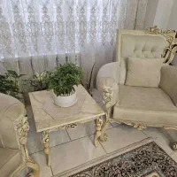 مبلمان هفت نفره + میز ناهار خوری 10 نفره + جلومبلی|مبلمان خانگی و میز عسلی|تهران, سازمان برنامه شمالی|دیوار