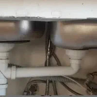 سینک دو لنگه و اتصالات