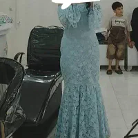 پیراهن‌بلند دانتل ابی اسمونی