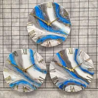 ساعت دیواری با رگه های آبی|ساعت دیواری و تزئینی|رشت, رشتیان|دیوار