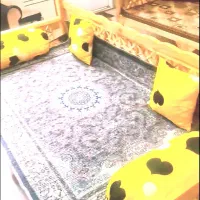 تخت سنتی ۲۰۰ در ۱۰۰ چوب نراد هفت پایه|تخت و سرویس خواب|لیسار, |دیوار