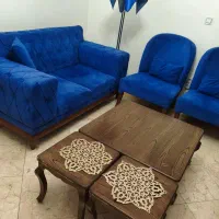 مبل ۷ نفره، میز، دو عدد عسلی و یک آباژو