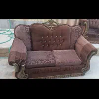 2دست مبلمان 7 نفره و 4صندلی دست چوب روکش چرم اداری