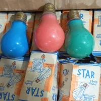 لامپ رنگی قدیمی|ریسه و چراغ تزئینی|فسا, |دیوار