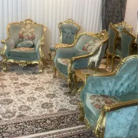 مبل سلطنتی ۹ نفره و میزناهارخوری|مبلمان خانگی و میز عسلی|مشهد, سعد آباد|دیوار