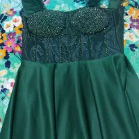 لباس مجلسی بسیار شیک سبز زمردی|لباس|گلستان (تهران), |دیوار