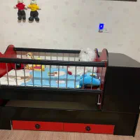 تخت و کمد دومنظوره کودک و نوجوان و میز تحریر|تخت و سرویس خواب|سمنان, |دیوار