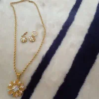 نیم ست گردنبند وگوشواره النگو