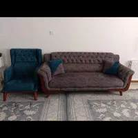 مبل راحتی ۷ نفره چوب راش پارچه مسکو|مبلمان خانگی و میز عسلی|شاهدشهر, |دیوار