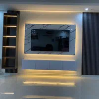 کاغذ دیواری تی وی وال قاب بندی دکور کفپوش