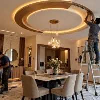 نقاشی ساختمان، کاغذ دیواری، کناف و سرامیک