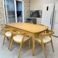 میزغذا خوری با بهترین چوب برند اقای انصاری|میز و صندلی غذاخوری|یاسوج, |دیوار