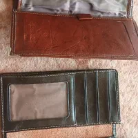 یک جفت کیف پول چرم طبیعی کاملا نو