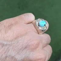 فیروزه نیشابور اصل و دور تا دور نگین کاری