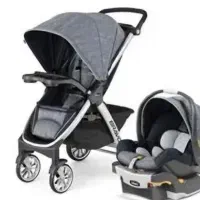 ست کریر کالسکه و تخت پارک چیکو طوسی