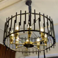 لوستر نئونی،چوبی،فلزی|لوستر و چراغ آویز|اردبیل, |دیوار