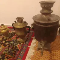 سماورهای زغالی .ظروف آنتیک و قدیمی مسی و برنجی