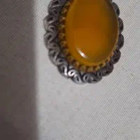 پلاک نقره با نگین شرف الشمس نوشته دار