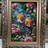 تابلو فرش دستبافت پرنده/فروشگاه ماندگار نقدو اقساط
