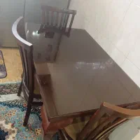 میزغذا خوری 4نفره رنگ قهوه ی