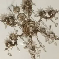 دوعدد لوستر ۱۲ شعله برنجی