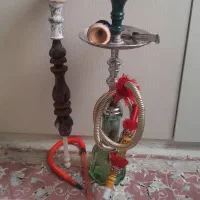 قلیان قلیون تنه چوب گردو و تنه آلومینیوم